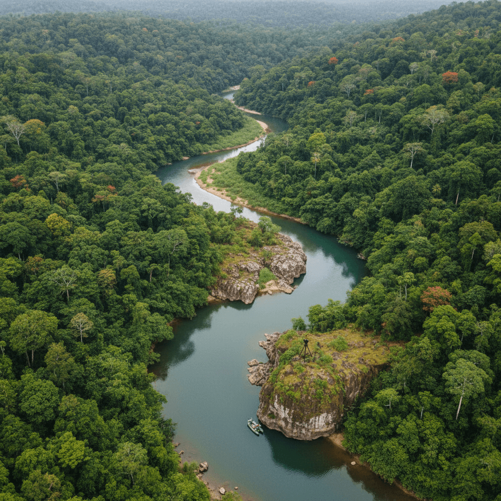 Dominica river and geological formations